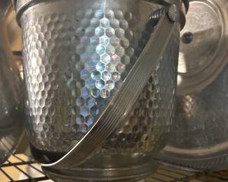Ice Bucket Made in Italy Hammered Aluminum Metal