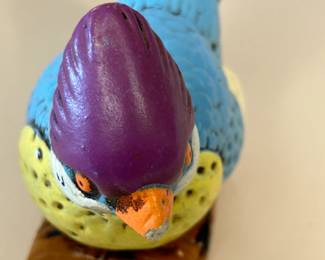 Vintage Norleans Blue Bird with Original Branding Sticker on Bottom - Good Condition
This piece was purchased new in the 1960s and remained with the original owner. She is downsizing and is now available for purchase.
This Vintage Norleans Japan figurine of a colorful blue bird features an orange beak, a yellow chest, and a purple plume.
Dimensions: 6.25" Long x 4.5" High x 2.75" Deep (NOTE all measurements approximate given the shape of the figurine.)
Disclosures: Some chipping is present - see photos for detailed images.