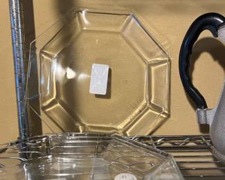 Vintage Arcoroc France Clear Glass Dinner Plates- Set of 4