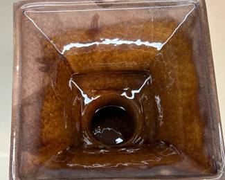 Vintage 1970s Brown Ceramic Glazed Tall Planter
wear due for a piece this age, chips in the rim, no cracks. See photos for details.
Dimensions: Approximately 6" Height x 6.5" Top Square x 4" Bottom Square
Weight: 2 Pounds