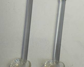 Vintage PRINCESS HOUSE Crystal Heritage Shell Condiment Spoon #1 Thick Handle - Pair Available