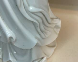 Rare Large Antique, Very Detailed Chinese Dehua Porcelain Statue or figurine of “The Wise Man” carrying a scroll and appearing to be deeply thought. Dehua Porcelain, more traditionally known in the West as Blanc de Chine, is a type of white Chinese porcelain made at Dehua in the Fujian province. It has been produced from the Ming dynasty to the present day. Dehua Porcelain Is the top tier of porcelain works and can be distinguished from others by the fine details in the work, giving it lifelike features.
This piece was purchased in the 1960s and remained with the owner. She is downsizing and is now available for purchase.
Disclosures: This set is in pristine condition with no chips or cracks. (Please see the pictures for details.)
Dimensions: 4ʺ Wide × 4ʺ Deep × 10ʺ Height