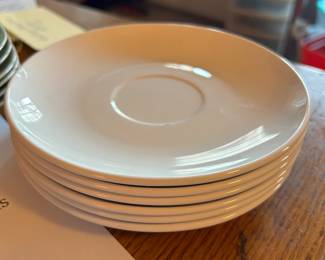 Vintage CORNING CENTURA SAUCERS WHITE 6" LOT OF 6