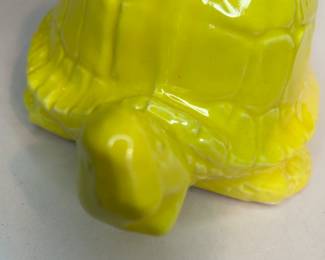 Vintage 1970s Yellow Turtle Ceramic Planter - minor chips due to normal wear of a piece this age. See photos for details.
Dimensions: Approximately 4" Height x 7.5" Width x 5" Deep
Weight: 1.1 Pounds