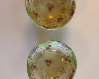 Antique Small Porcelain Bowls Pair