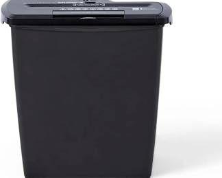 Shredder Amazon Basics 8-Sheet Strip Cut Paper, CD, and Credit Card Shredder - used once.