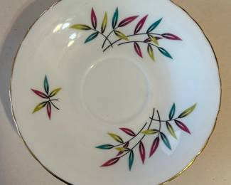 Tags Marks Hallmarks:
Bone China
Pattern:
Branches, 22 Carat Gold
Material:
Bone China
Type or Style:
Cup & Saucer Set
Crafted In:
England
Circa:
Mid-Century
Item Height:
2 3/4 in
Item Width:
3 1/4 in
Condition Notes:
Excellent, no chips or cracks