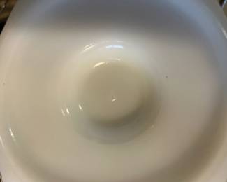 Anchor Hawking Milk Glass Fruit Bowl