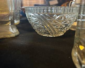 Vintage Heavy Crystal Cut Bowl