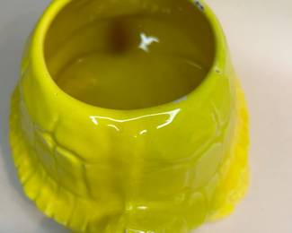 Vintage 1970s Yellow Turtle Ceramic Planter - minor chips due to normal wear of a piece this age. See photos for details.
Dimensions: Approximately 4" Height x 7.5" Width x 5" Deep
Weight: 1.1 Pounds