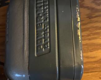 vintage Delta Power-King battery floodlight flashlight, camping lantern side view