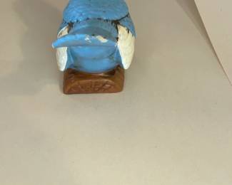 Vintage Norleans Blue Bird with Original Branding Sticker on Bottom - Good Condition
This piece was purchased new in the 1960s and remained with the original owner. She is downsizing and is now available for purchase.
This Vintage Norleans Japan figurine of a colorful blue bird features an orange beak, a yellow chest, and a purple plume.
Dimensions: 6.25" Long x 4.5" High x 2.75" Deep (NOTE all measurements approximate given the shape of the figurine.)
Disclosures: Some chipping is present - see photos for detailed images.