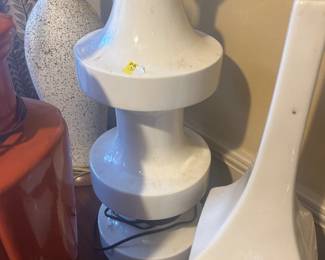 MCM White Pagoda Lamp