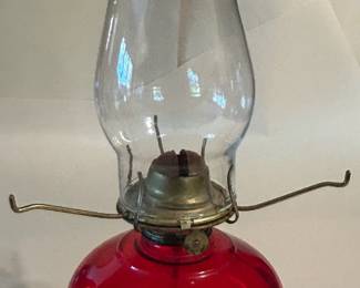 Vintage Antique Oil Lamp 14.5” High Red Glass Base & Clear Glass Globe
This piece was purchased new in the 1960s and remained with the original owner. She is downsizing and is now available for purchase.
Disclosures: This piece is in excellent condition with no signs of wear, chips, or cracks. (Please see the pictures for details.)
Dimensions: 7" Width x 7" Depth x 14.75" Height