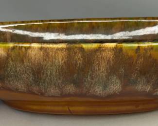 Vintage 1970s Brown Ceramic, Glaze Pottery With Oblong Design In Oval Serving Bowl/ Dish, Unsigned, Circa 1970s
Dimensions: 12.5" Length x 7.5" Width x 3" Height
This piece was purchased new in the 1960s and remained with the original owner. She is downsizing and is now available for purchase.
Disclosures: This set is in excellent condition with normal signs of wear for a piece this age. (Please see the pictures for details.)