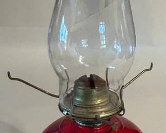 Vintage Antique Oil Lamp 14.5” High Red Glass Base & Clear Glass Globe
This piece was purchased new in the 1960s and remained with the original owner. She is downsizing and is now available for purchase.
Disclosures: This piece is in excellent condition with no signs of wear, chips, or cracks. (Please see the pictures for details.)
Dimensions: 7" Width x 7" Depth x 14.75" Height