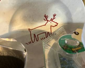 Pottery Barn Kids Reindeer Plate