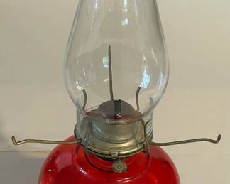 Vintage Antique Oil Lamp 14.5” High Red Glass Base & Clear Glass Globe
This piece was purchased new in the 1960s and remained with the original owner. She is downsizing and is now available for purchase.
Disclosures: This piece is in excellent condition with no signs of wear, chips, or cracks. (Please see the pictures for details.)
Dimensions: 7" Width x 7" Depth x 14.75" Height