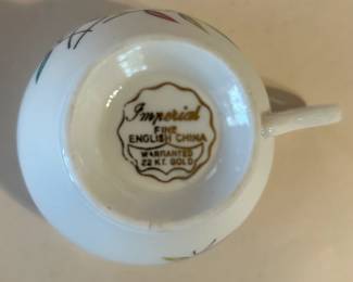 Tags Marks Hallmarks:
Bone China
Pattern:
Branches, 22 Carat Gold
Material:
Bone China
Type or Style:
Cup & Saucer Set
Crafted In:
England
Circa:
Mid-Century
Item Height:
2 3/4 in
Item Width:
3 1/4 in
Condition Notes:
Excellent, no chips or cracks