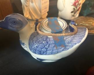 Vintage Porcelain Duck Tea Pot
