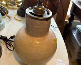 1933 ceramic lamp with pull chain