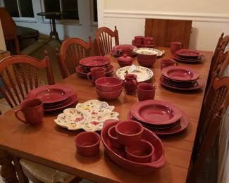 Ethan Allen Dining Set w/2 Leaves & 6 Chairs