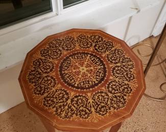 Italian Inlaid Music Box Table