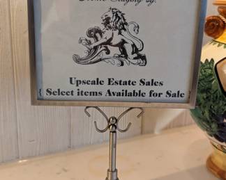 Selected items available for sale through upscale estate sales