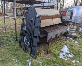 Large portable smoker with hitch attachment
* 2 motorcycle trailer that's not included.