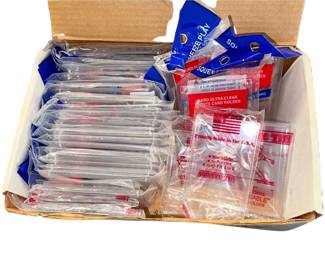 Half Box New Squeeze Play Hard Ultra Clear Sports Card Holders + New Stackable