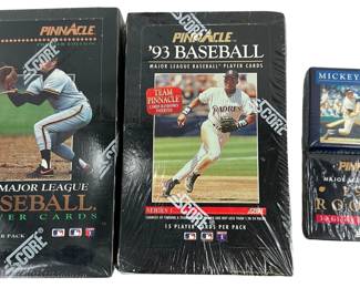 PINNACLE 1992 & 1993 Major League Player Cards + Mickey Mantle Set & 1992 Rookies