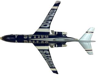Dallas Cowboys Boeing 727-100 Team Plane Original Box COA