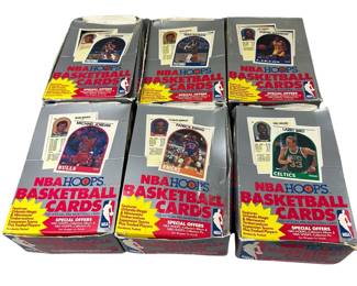 NBA Hoops Basketball Trading Cards 6 Different Boxes Larry Bird Michael Jordan Magic Johnson Ewing D