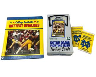 Collegiate Collection 1st Edition Notre Dame Trading Cards Sealed Packs + College Football Hottest R