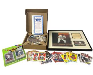 Mixed Baseball Memorabilia Mickey Mantle Bundle LOT Willie Hayes Hamilton Collector Plate Group of D