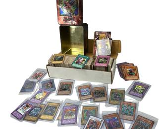 Large Lot of Yu Gi Oh Trading Cards & Tin Vintage