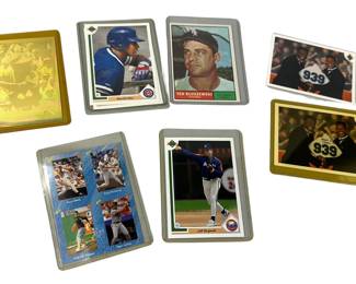 Misc Baseball Cards in Sleeves 1991 Upper Deck & Holographic Hank Aaron Ted Kluszewski Los Angeles
