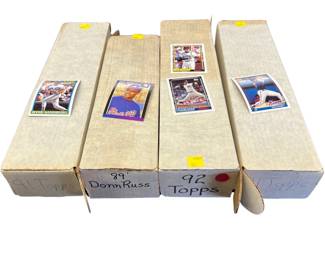 BULK LOT: BASEBALL Cards 4 Long Boxes or Similar Sized-Group Mixed Makers & Years Some Full Sets