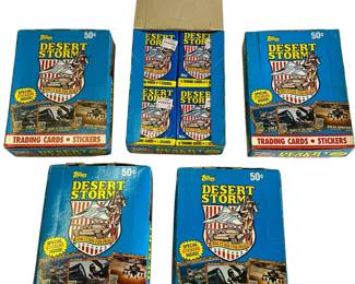 DESERT STORM by TOPPS 5 Boxes of Sealed Packets 1991 50 Cents