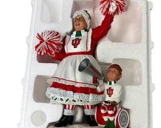 IU Indiana University: Mrs Santa Christmas Figure Decoration in Original Box