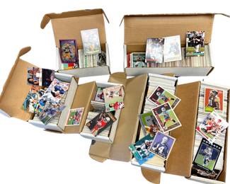 FOOTBALL NFL Cards 4 Long Boxes or Similar Sized-Group Mixed Makers & Years