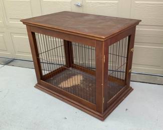 Wood and Metal Dog Kennel