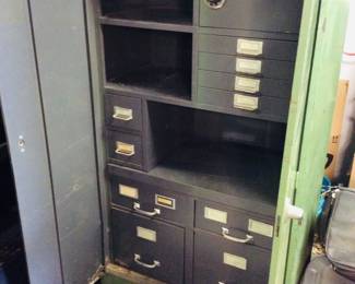 Cole-Steel Green Metal Storage Cabinet
