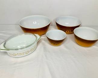 Pyrex Ombré Harvest and Empire Scroll