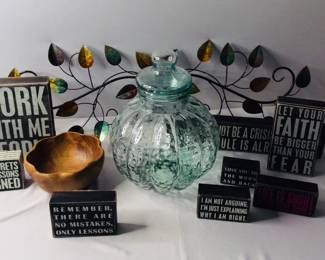 Pumpkin Glass Jar and More Home Decor