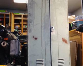 Gray Metal Storage Locker