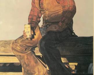 Coors Cowboy "Taste the High Country" Framed Print by Gordon Snidow