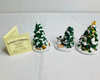 Hawthorne Village Bradford Exchange Sculpted Trees