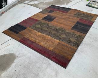 Gold Red Brown Area Rug