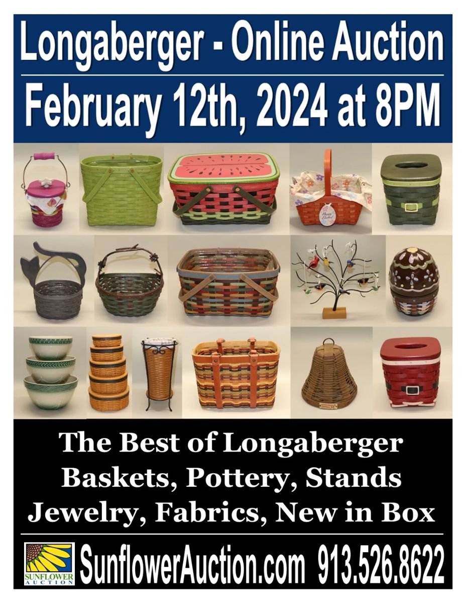 The Best of Longaberger Auction Baskets,... starts on 1/23/2024